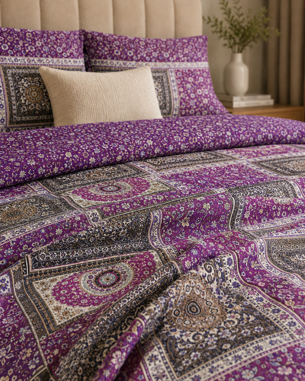 Comforter & Duvet Cover - Royal Purple Mosaic