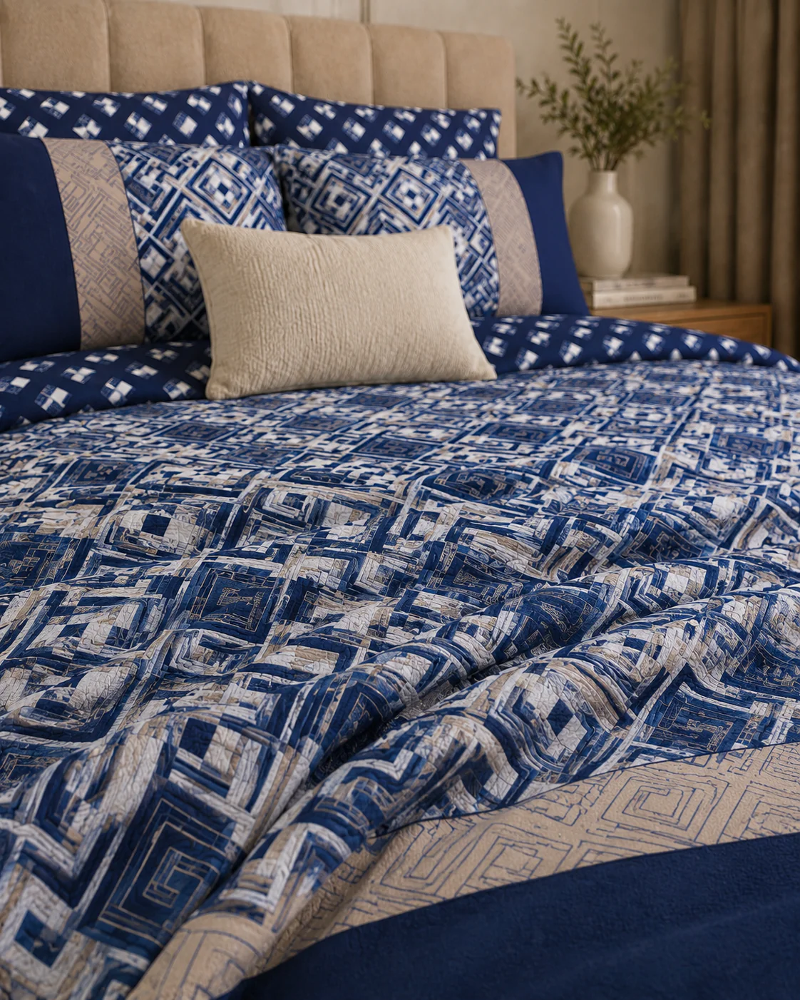Comforter & Duvet Cover - Royal Sapphire Maze