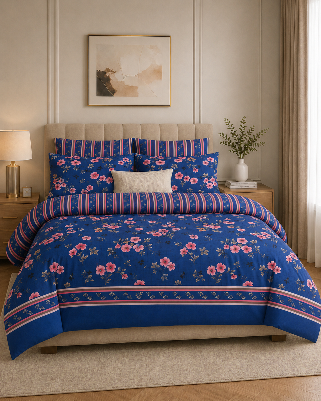 Comforter & Duvet Cover - Blue Garden Stripes