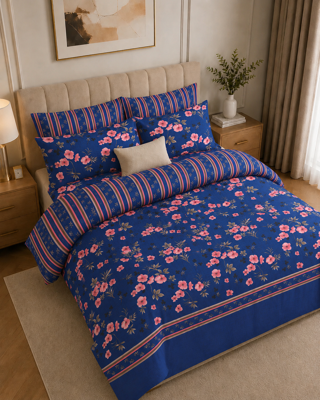 Comforter & Duvet Cover - Blue Garden Stripes