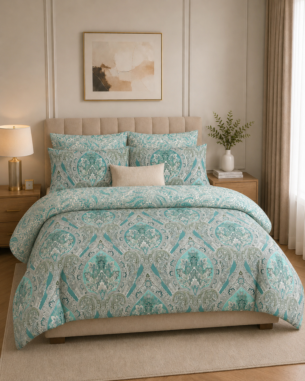 Comforter & Duvet Cover - Teal Royal Grace